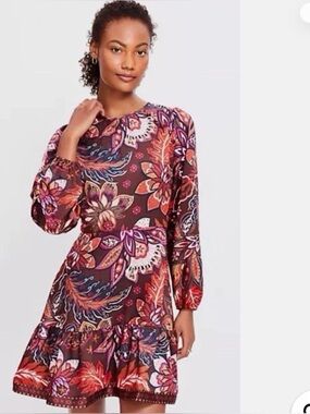 loft pink polka dot dress LOFT Beach Garden Poplin Ruffle Strap Maxi Pocket Dress